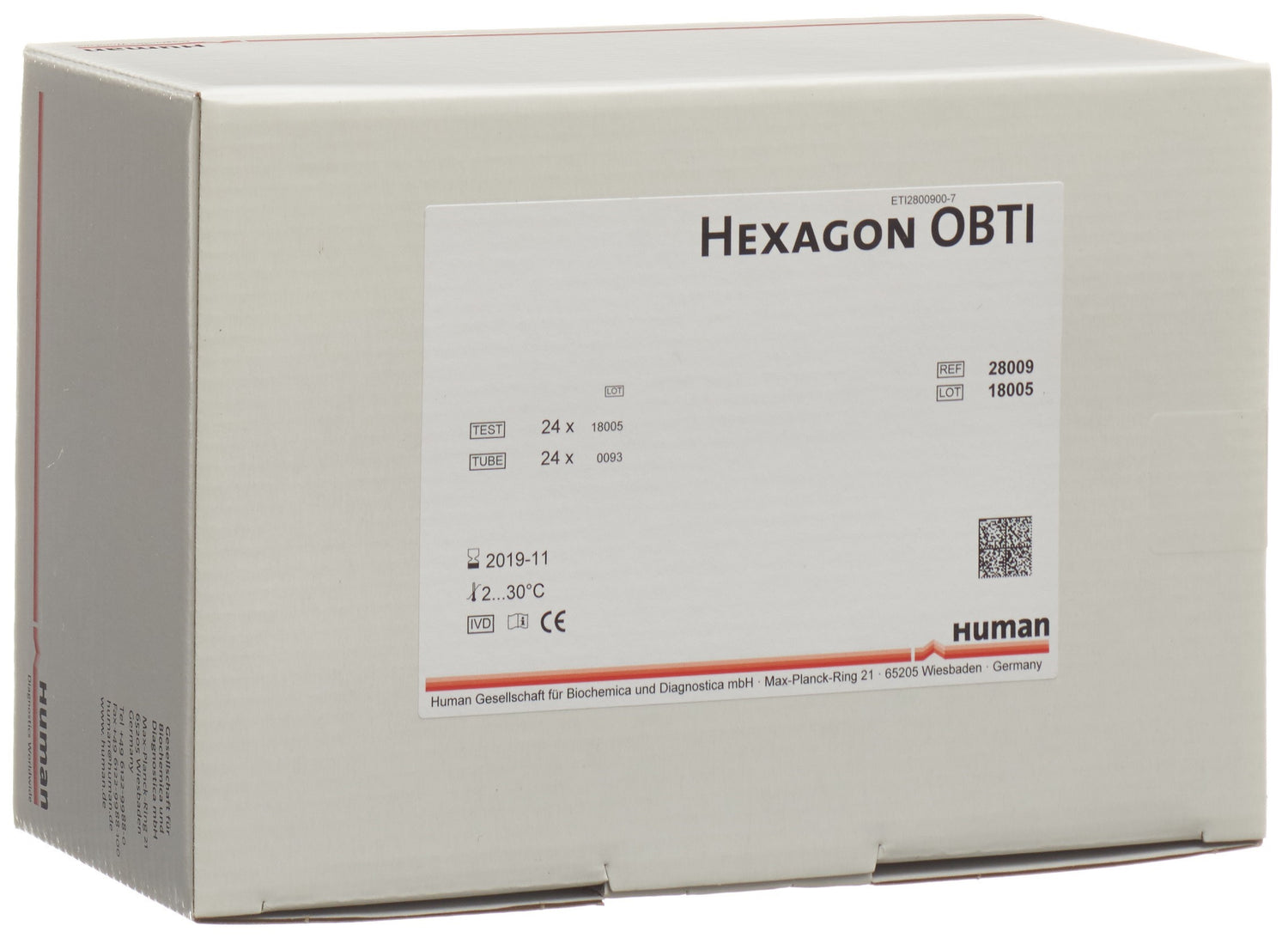 HEXAGON OBTI test immunologique selles 24 pce