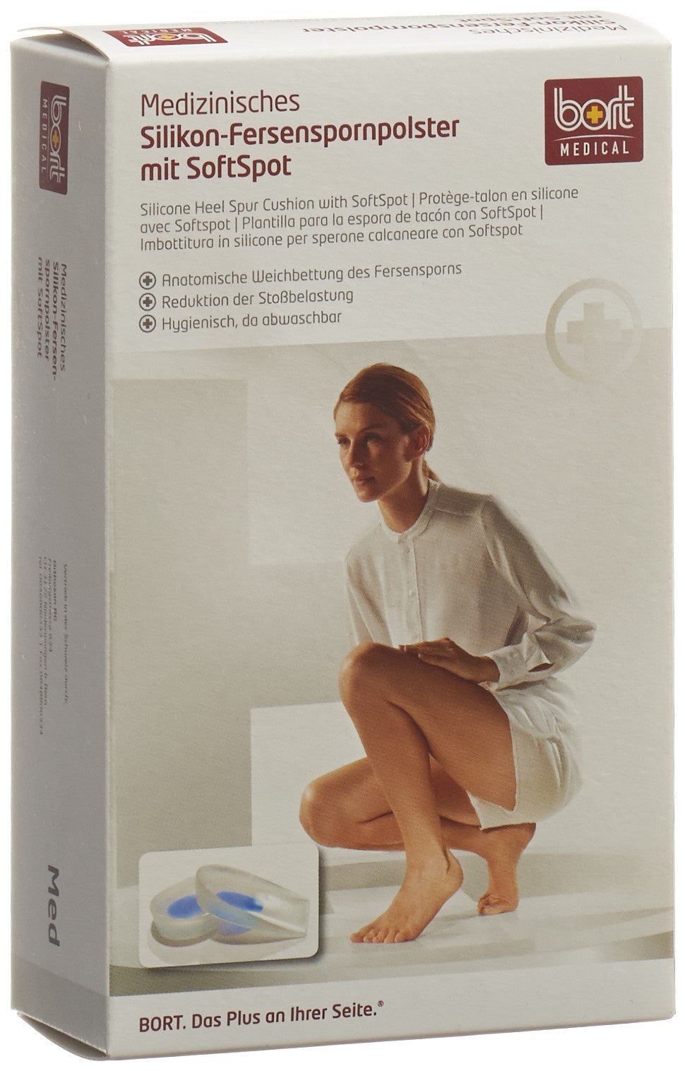 BORT SoftSpot Talonnette Épine Calcanéenne Silicone | 1 Paire