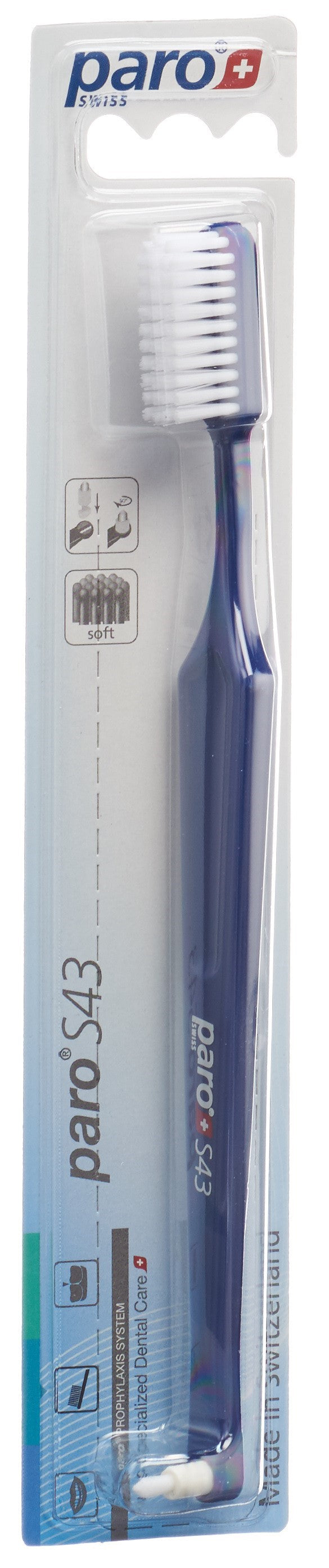 PARO Brosse à Dents S43 Soft 4 Rangées | Soin Buccal Efficace