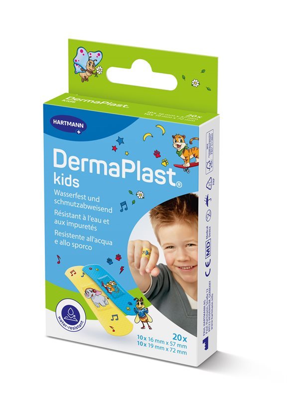 DERMAPLAST Kids Pansements 2 Tailles 20 Pièces | Protection Douce