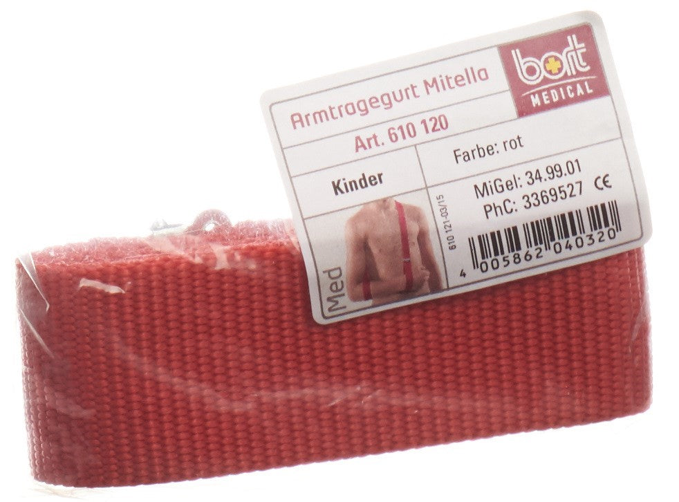 BORT Mitella Bretelles Soutien Bras 3.5cm Rouge Confortable | Dispositif Médical