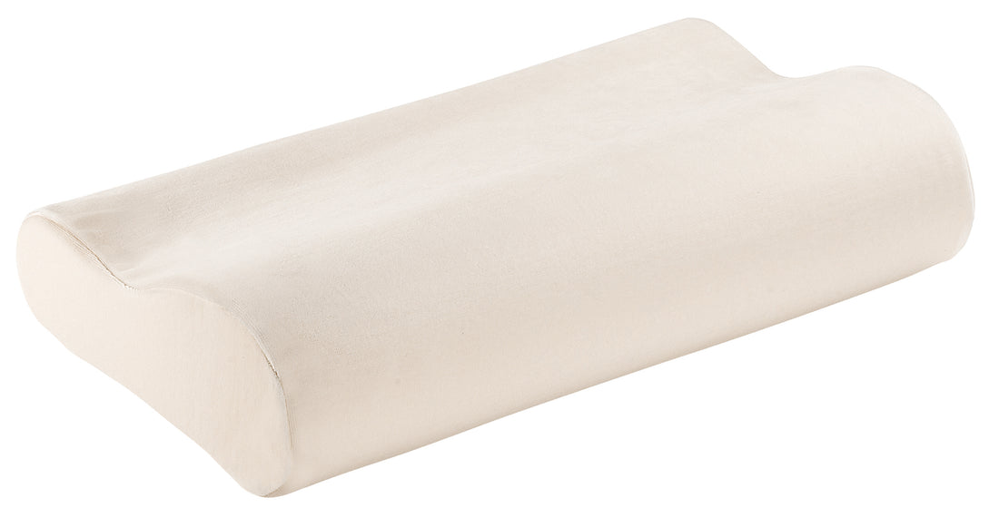 ELSA Oreiller Velours Écru 50x11cm Confort &amp; Soutien | Coussin Ergonomique