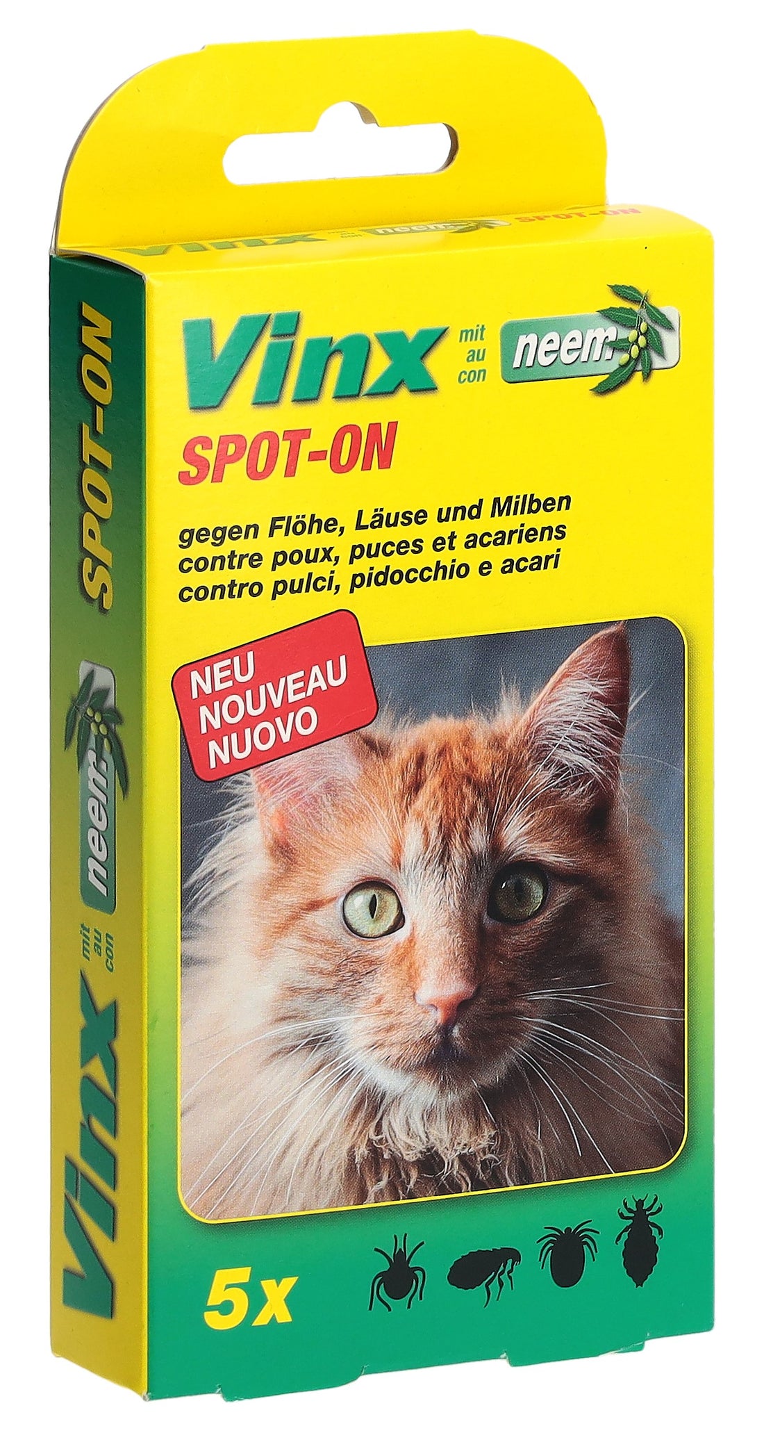 VINX spot on gouttes au neem chat 5 x 1 ml