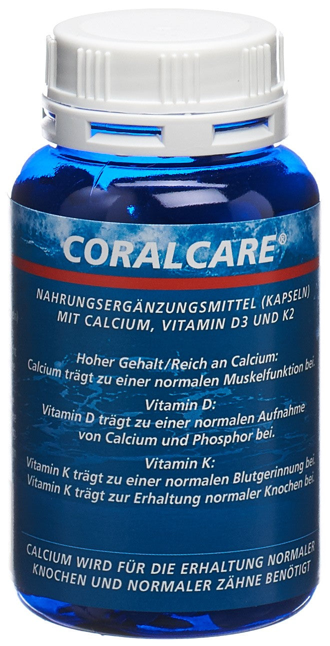CORALCARE Calcium 750mg Vitamine D3 K2 | 120 Gélules Fortes