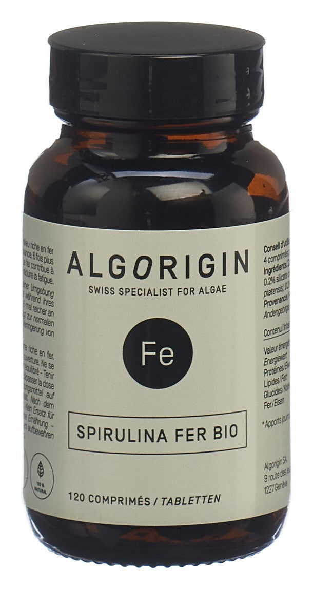 ALGORIGIN Spiruline Fer cpr fl 120 pce