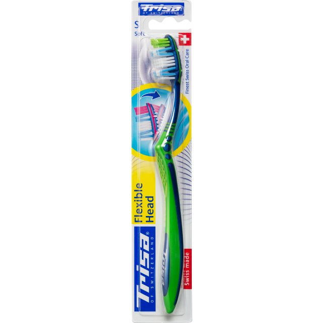 TRISA Brosse à Dents Souple Flexible Head Soin Bucal | 1 Brosse
