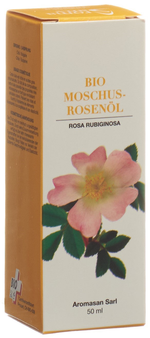 AROMASAN Huile Végétale Rose Musquée Bio 50 ml | Soin Visage &amp; Corps