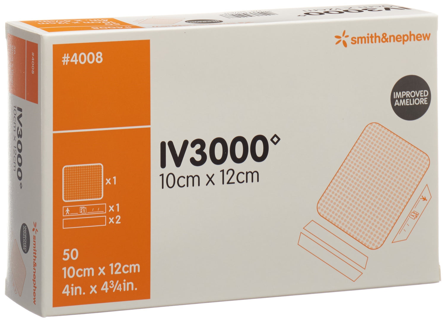 Smith+Nephew IV3000 Fixation Canules 10x12cm 50 Pièces | Confort &amp; Sécurité