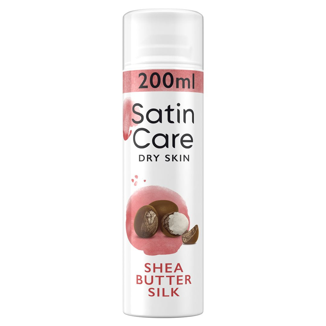 Gillette Satin Care Gel de Rasage Karité 200 ml | Peau Douce