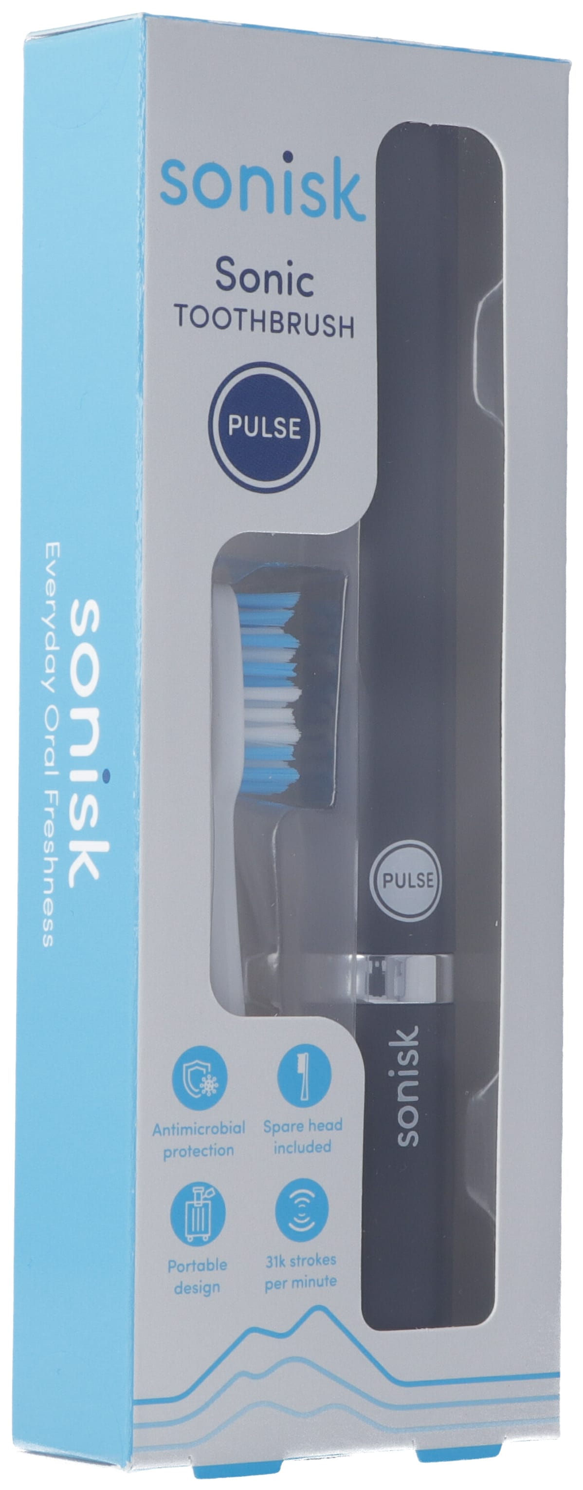 SONISK Brosse à Dents Sonique Noir - Nettoyage Profond | Électrique