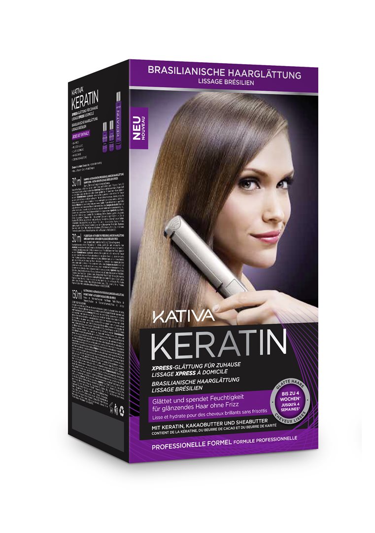 KATIVA Xpress Lissage Brésilien Cheveux Lisses &amp; Soignés | Kit