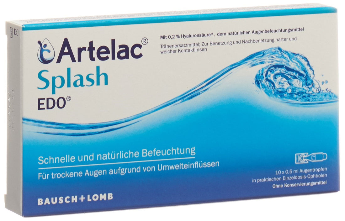 ARTELAC Splash EDO Gouttes Ophtalmiques Hydratation Intense | 10 Monodoses 0.5 ml