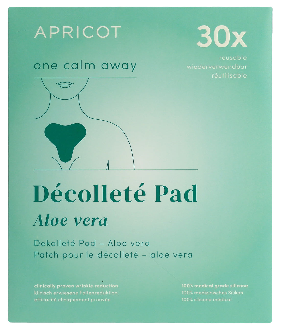 APRICOT Pad Décolleté Réutilisable Calme &amp; Apaise | Soin Anti-rides