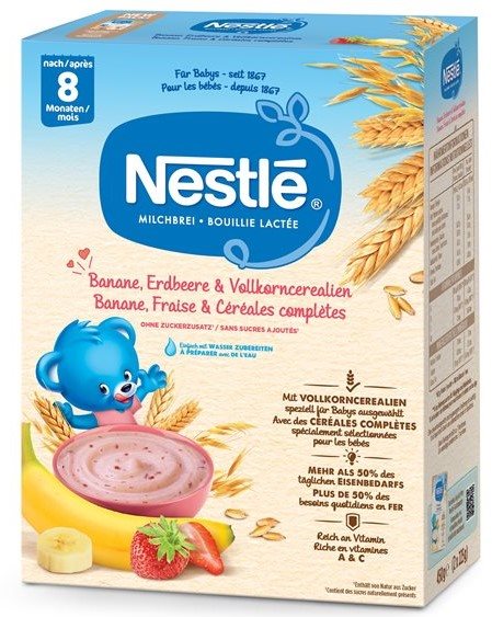 Nestlé Bouillie Lactée Banane &amp; Céréales 8 mois 450 g