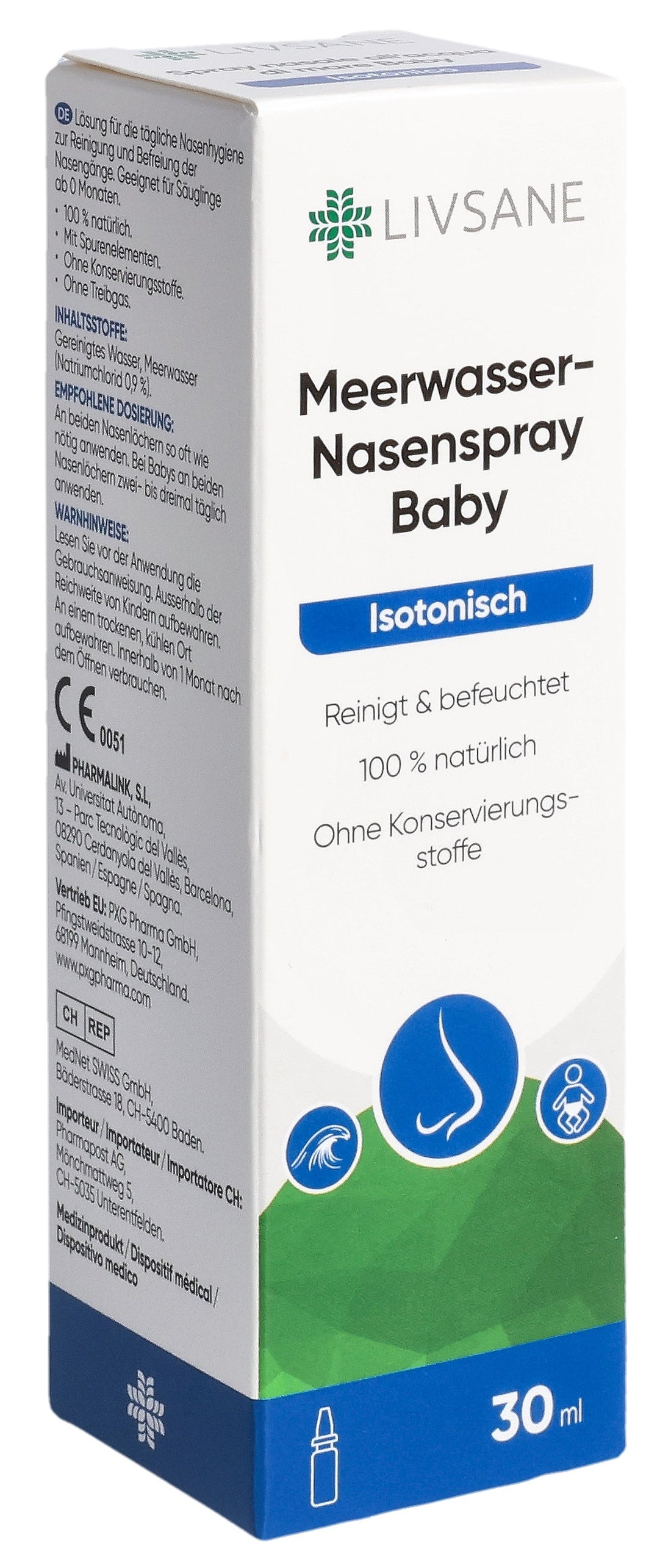 LIVSANE Spray Nasal Bébé Eau de Mer Purifiante | 30 ml