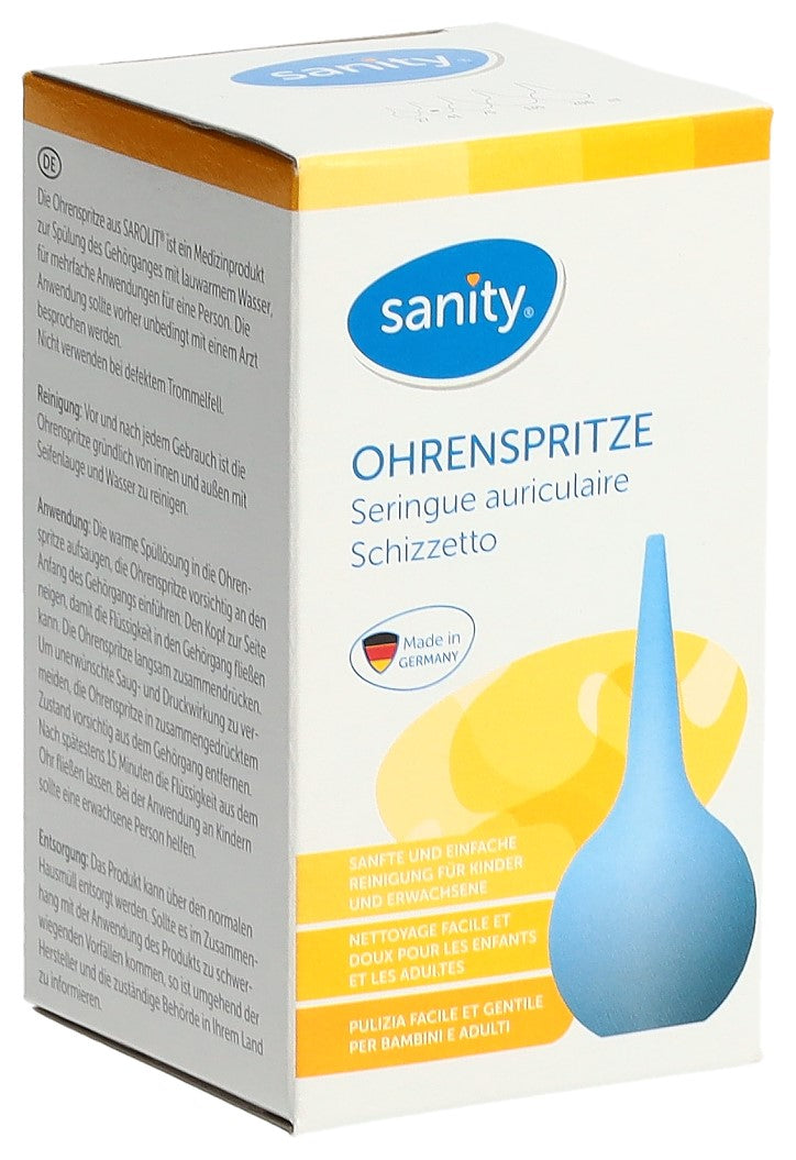 SANITY Poire Lavement Oreilles 41ml | Nettoyage Doux et Efficace