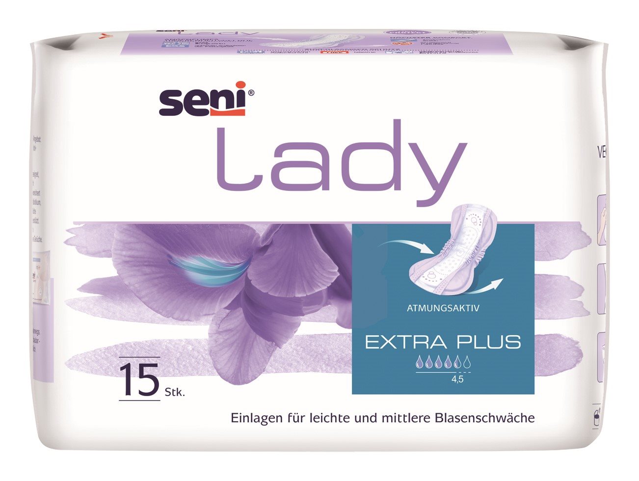 SENI Lady Extra Plus Protections Anatomiques Confort Absolu | 15 Pièces