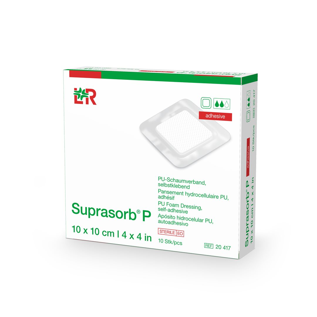 SUPRASORB P Pansement Mousse Adhésif 10x10cm | Lot de 10