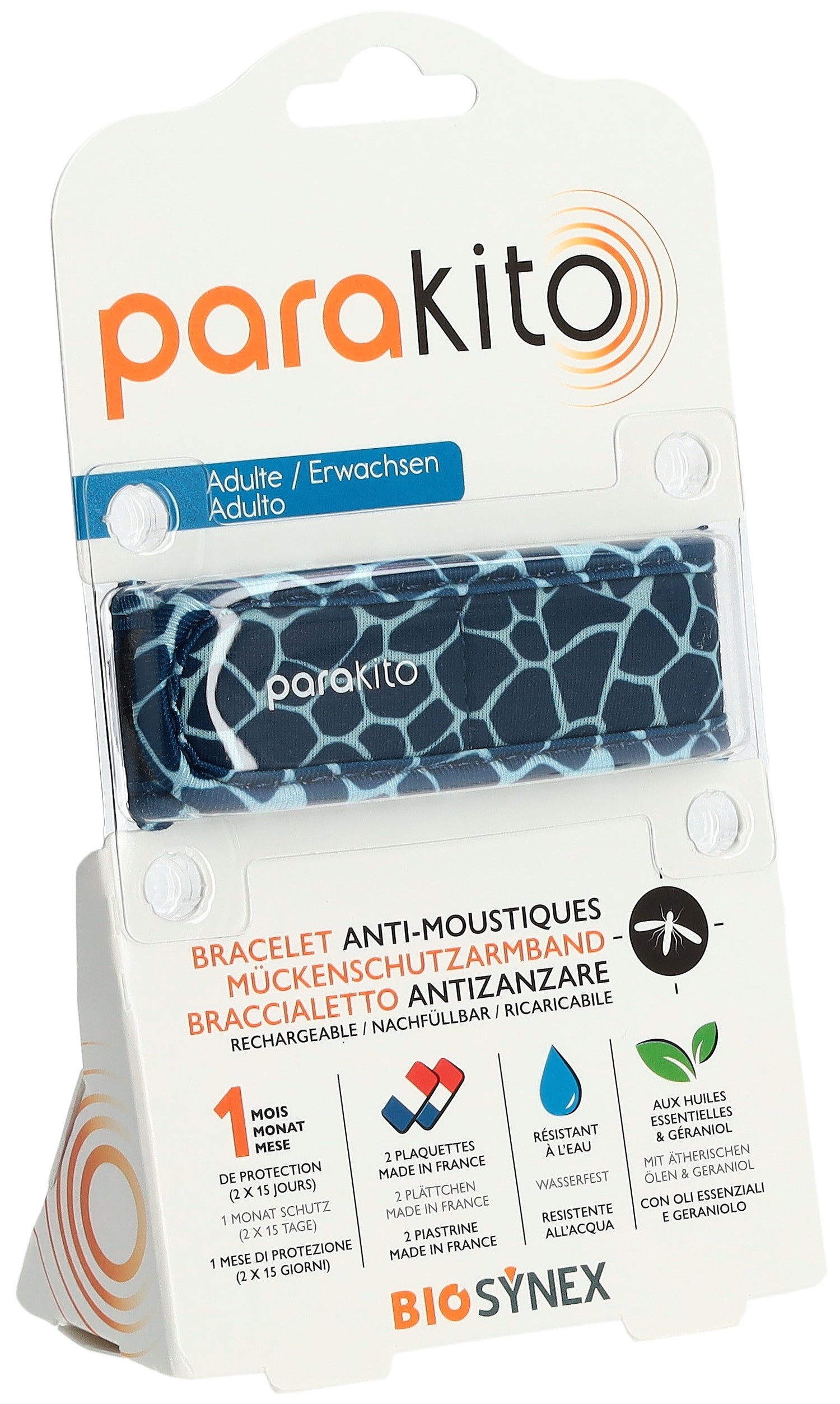 PARAKITO Bracelet Anti-Moustiques Adulte Girafe Protection Efficace | 1 Bracelet