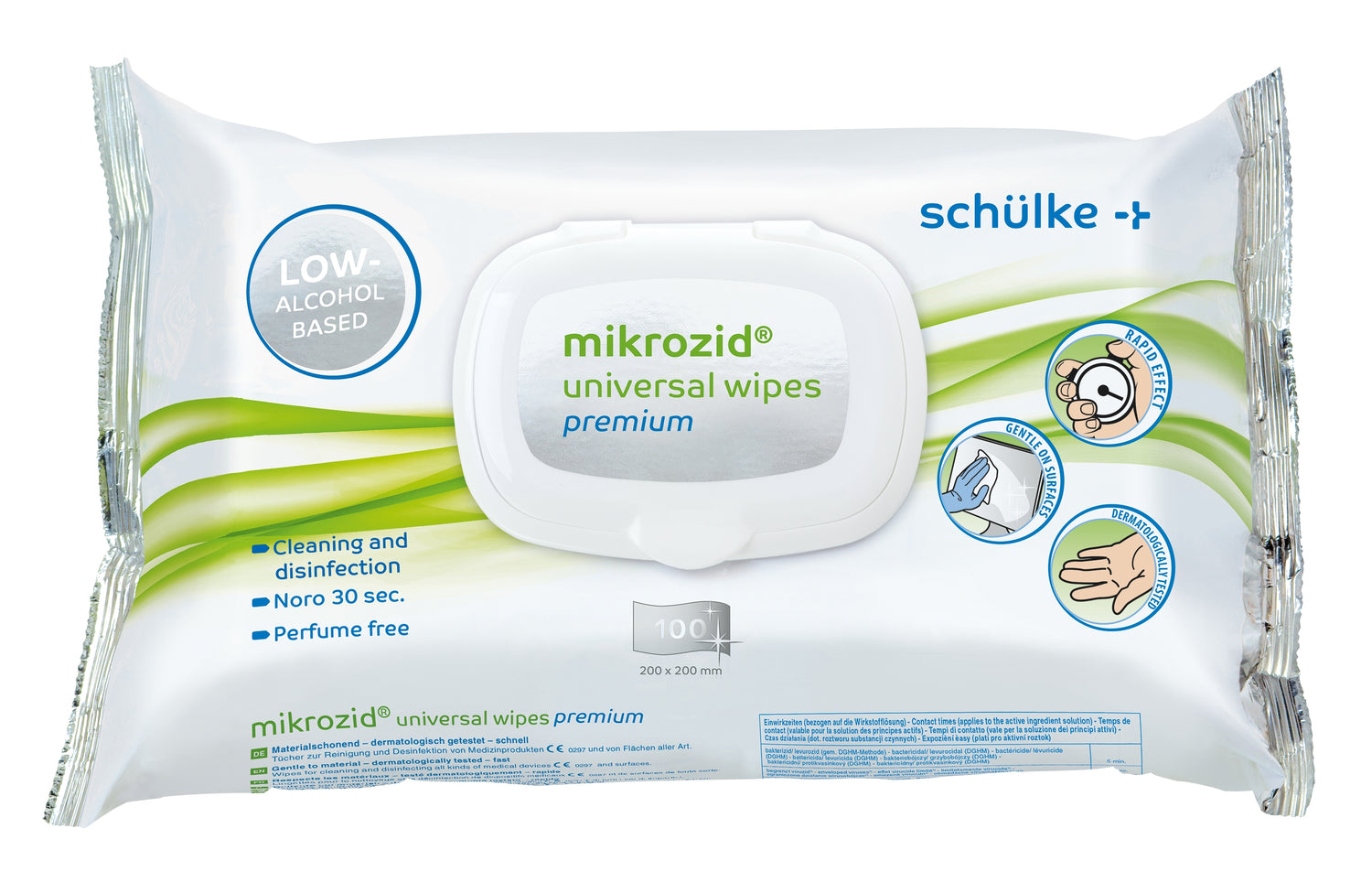 MIKROZID Lingettes Universelles Premium Lot de 100 | Désinfection Efficace