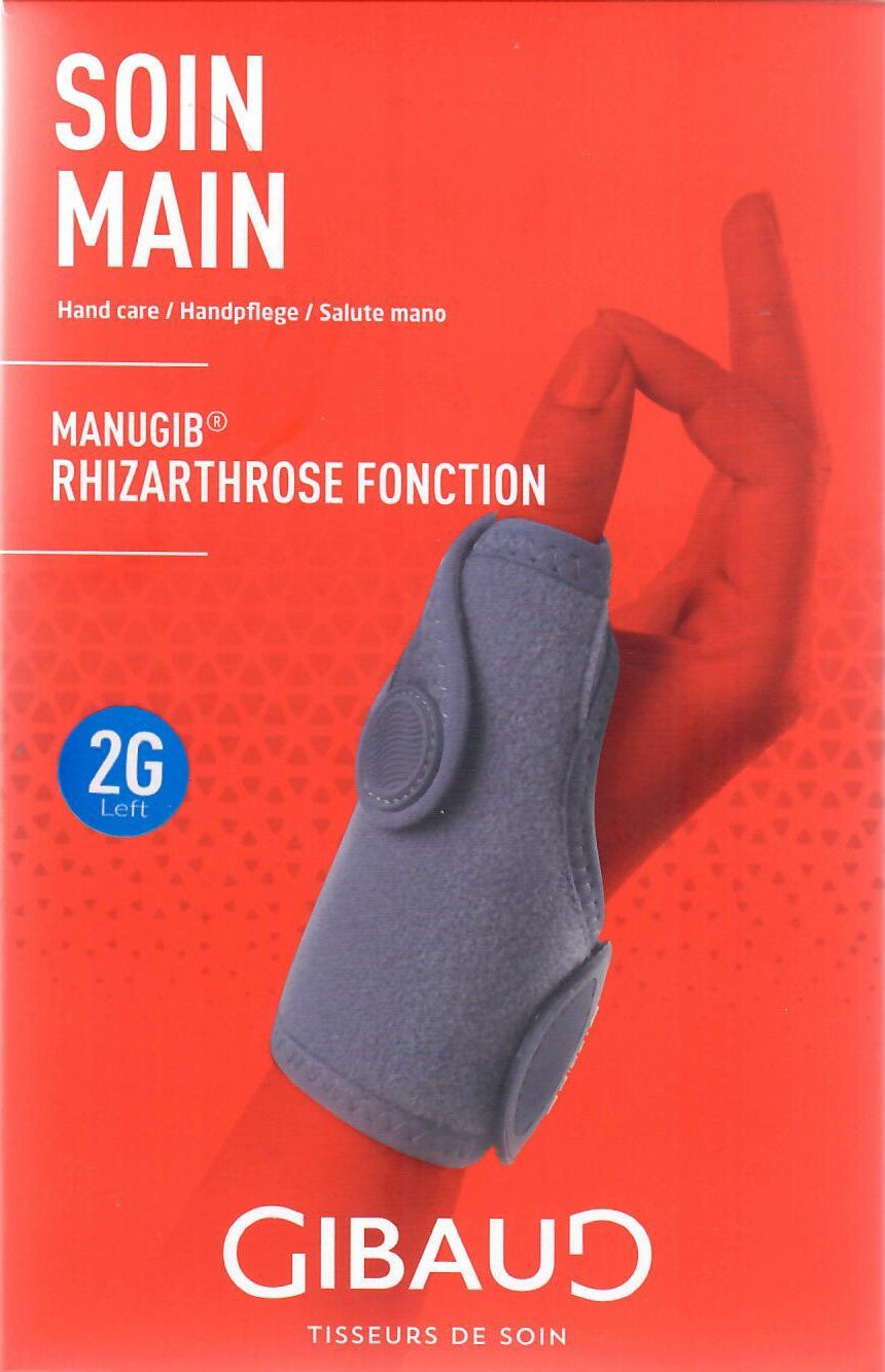 GIBAUD Manugib Rhizarthrose Orthèse Pouce Soulagement | Taille 2 15.5-18cm Droit
