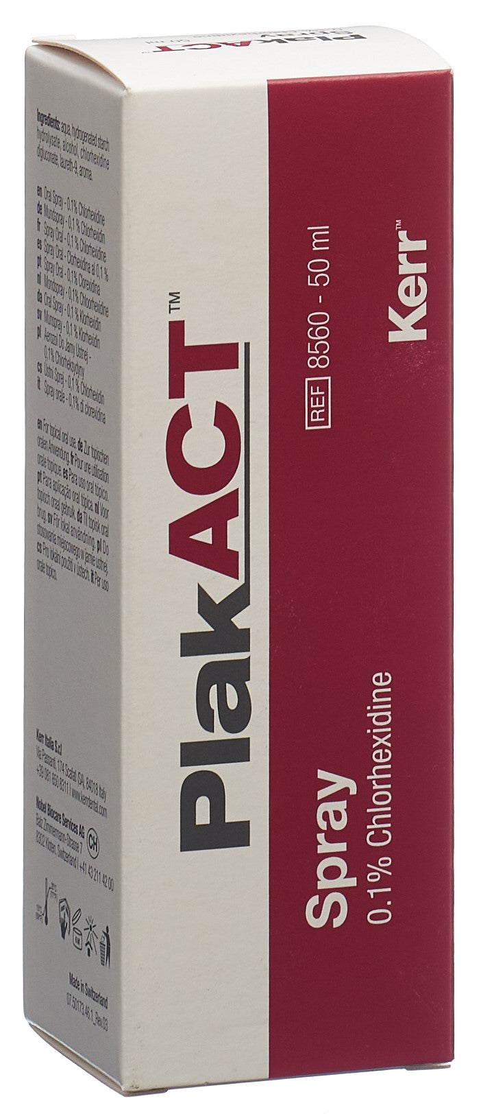 Plakact Spray Antiseptique Buccal Chlorhexidine 0.1% 50 ml
