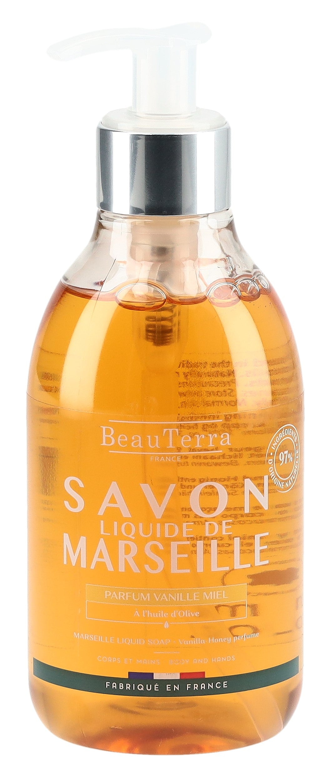 BEAUTERRA Savon de Marseille Liquide Miel Douceur 300 ml