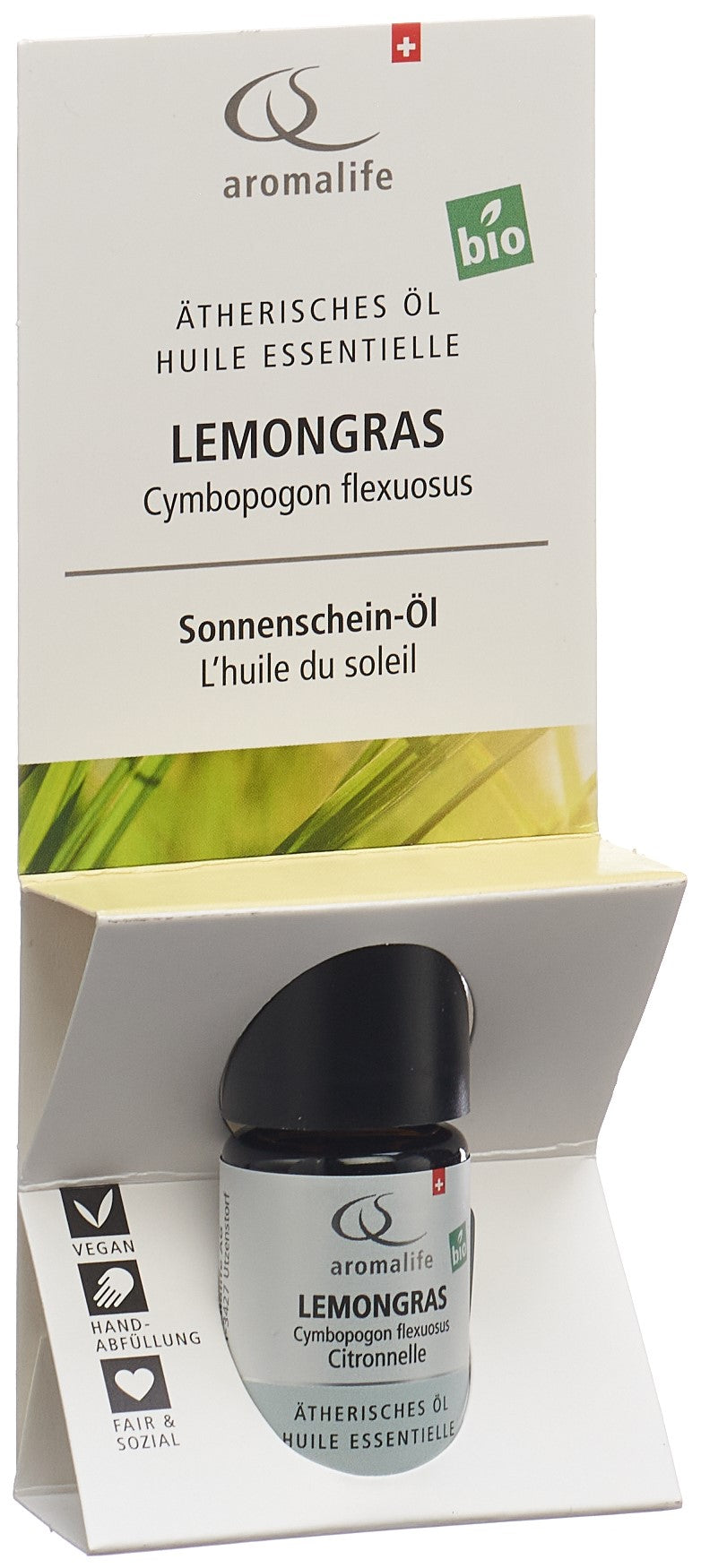 AROMALIFE Huile Essentielle Citronnelle BIO 5 ml | Pureté &amp; Bien-être