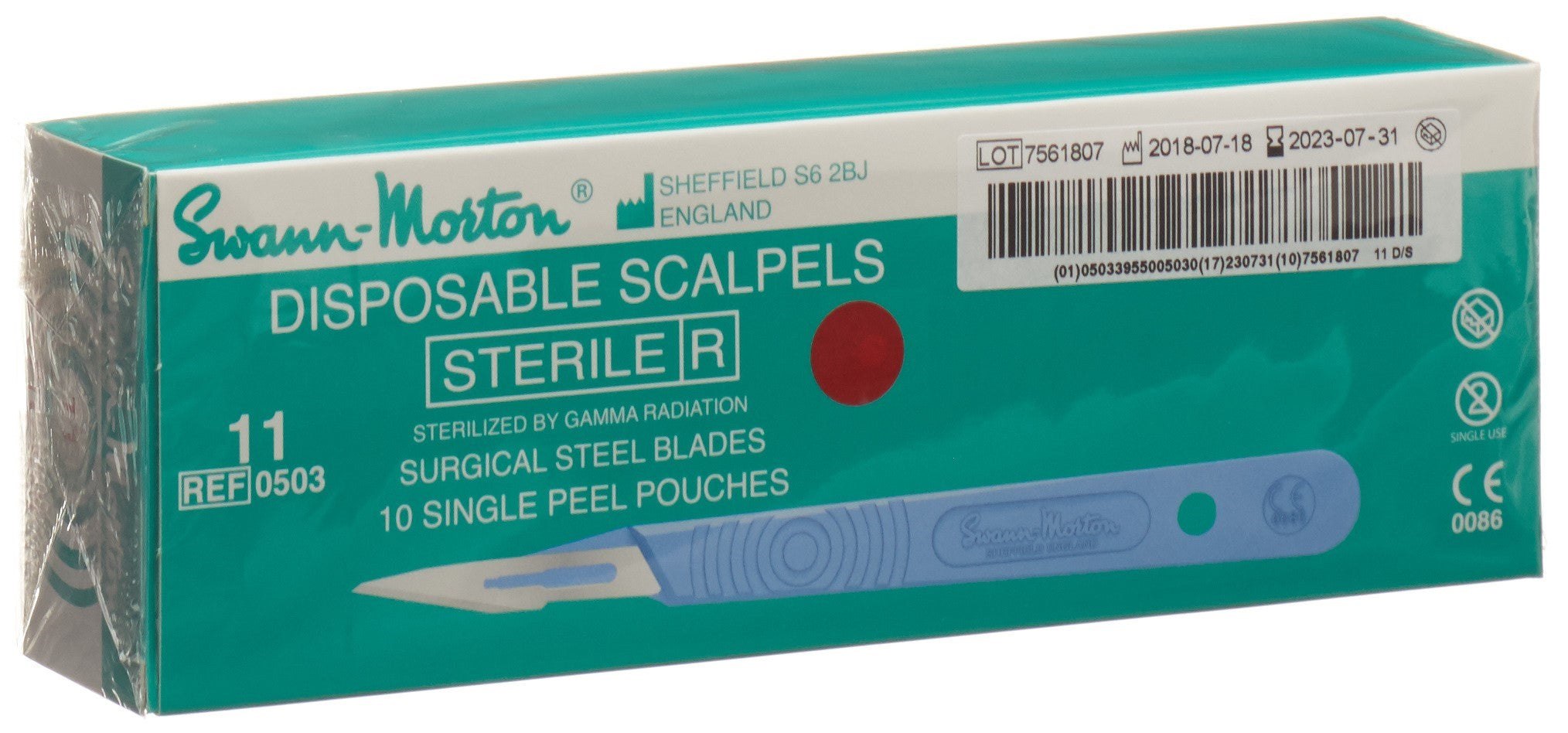 SWANN MORTON Scalpel Stérile N°11 - Lot de 10 | Chirurgie Précise