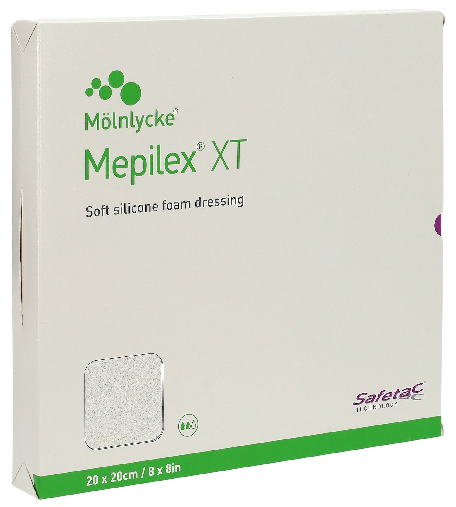Mölnlycke MEPILEX Safetac XT Pansement Adhésif Stérile | 20x20cm 5 Pièces