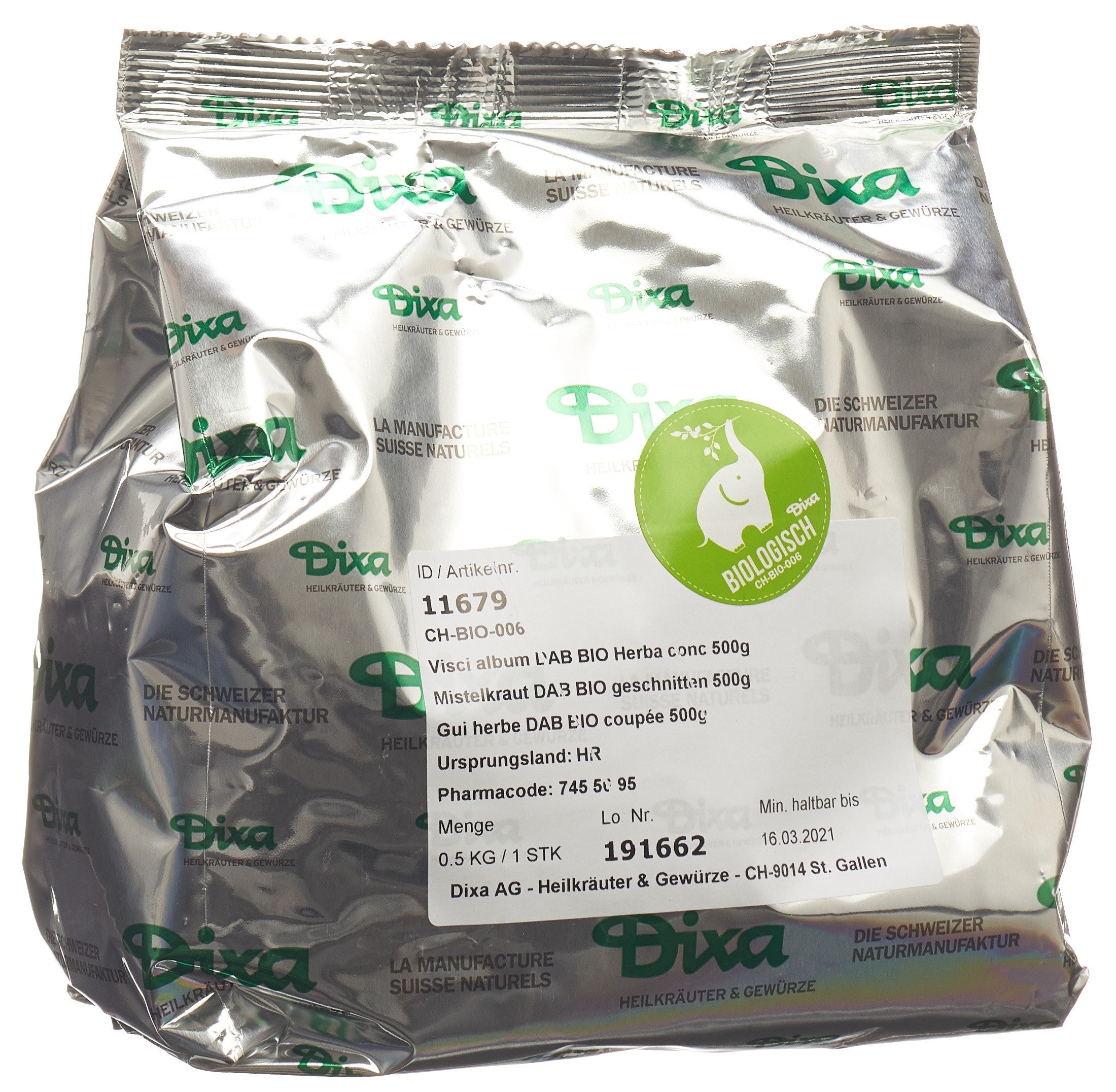 DIXA Gui Gui Bio Herbe Coupée 500g | Bien-être Digestif