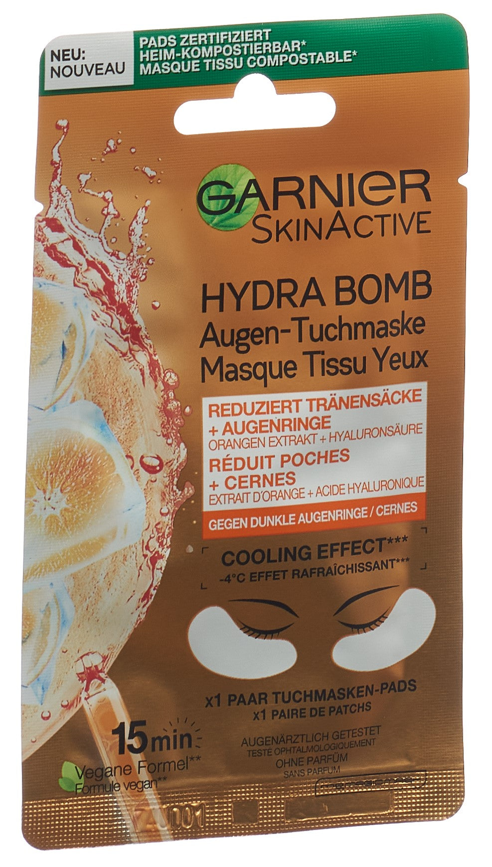 GARNIER Masque Yeux Hyaluronique Anti-Fatigue | 6 g