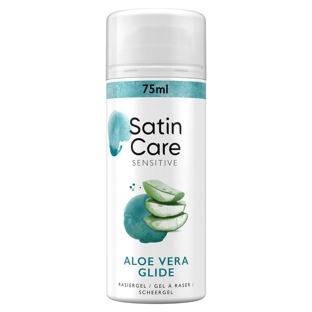 Gillette Satin Care Gel Aloe Vera Soin Rasage Doux | 75 ml