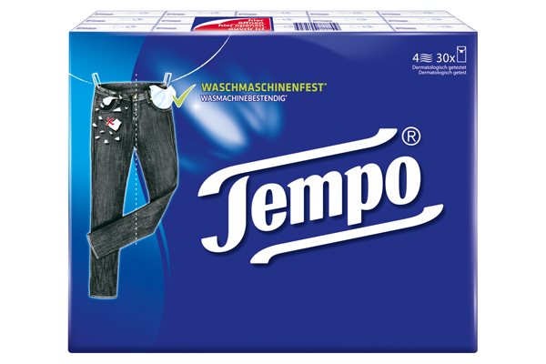 TEMPO Mouchoirs Classic Douceur &amp; Résistance | 30 paquets de 10 pièces