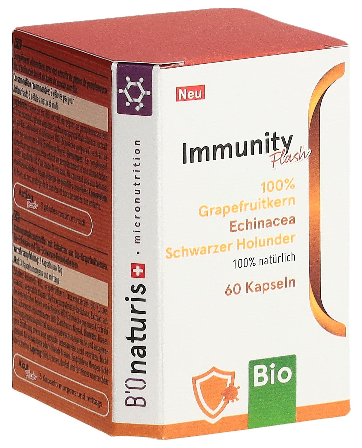 BIONATURIS Immunity Flash Bio - Renforcez vos défenses | Boîte 60 gélules