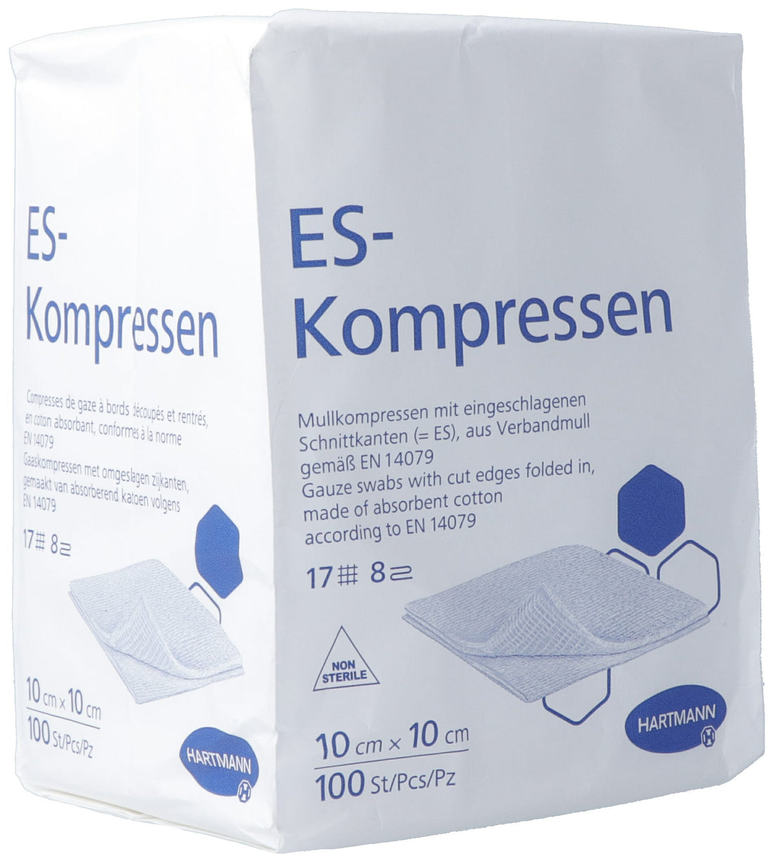HARTMANN Compresses Coton 8 couches 10x10cm 100 pièces | Soin Blessures