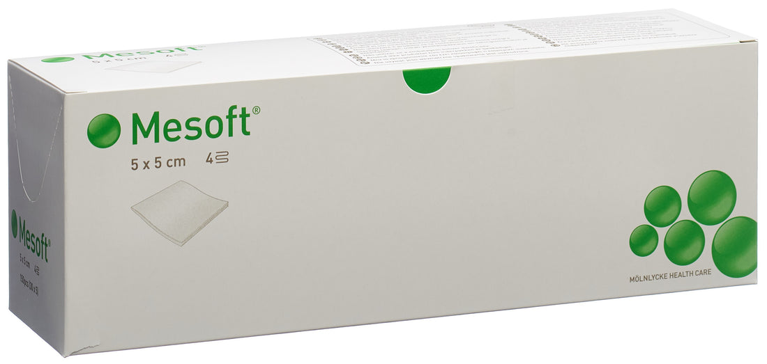 MESOFT Compresses Non-Tissées 5x5cm - Soin Cicatrisant | 30 Sachets