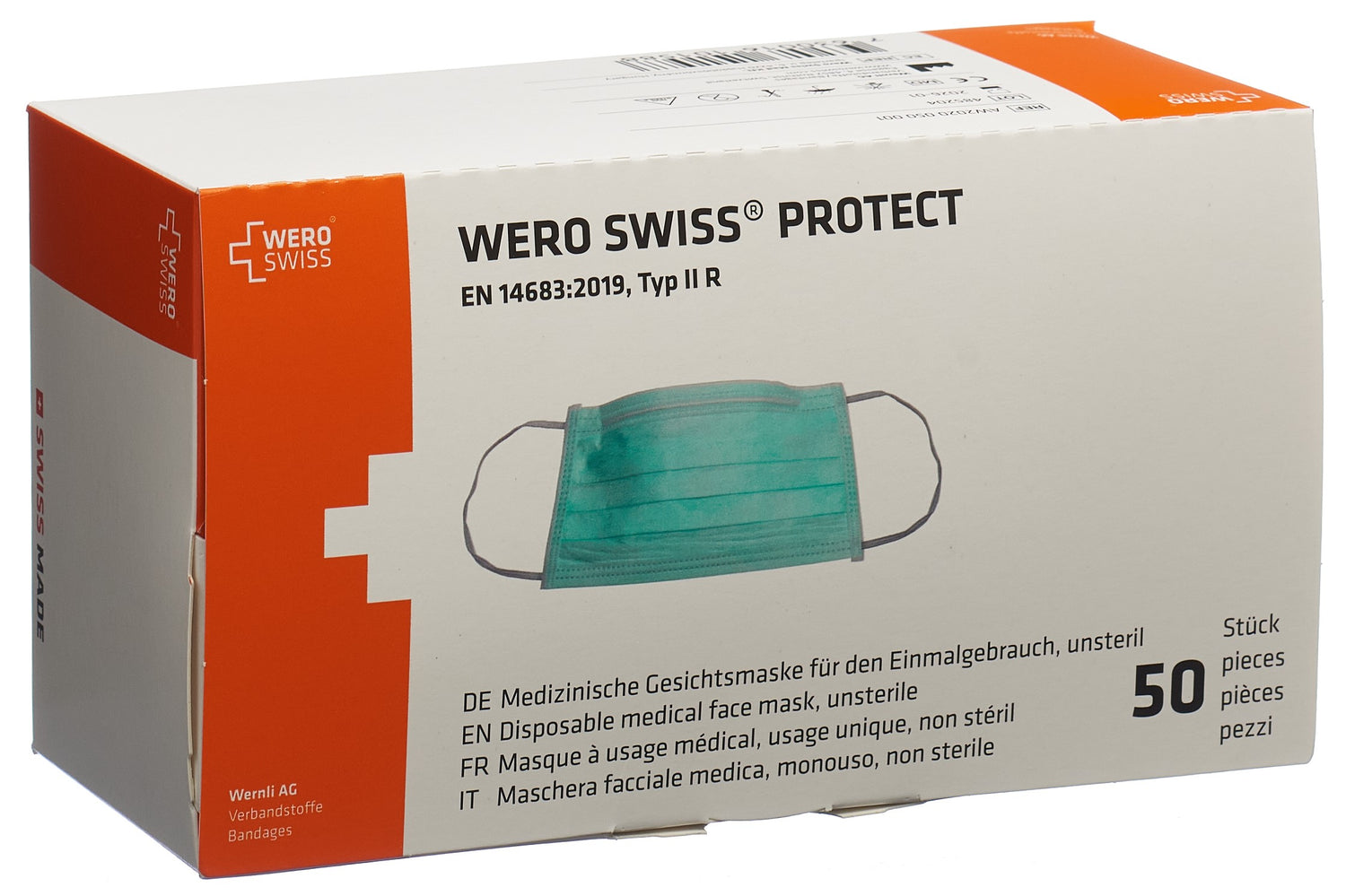 WERO SWISS protect masque type IIR 50 pce