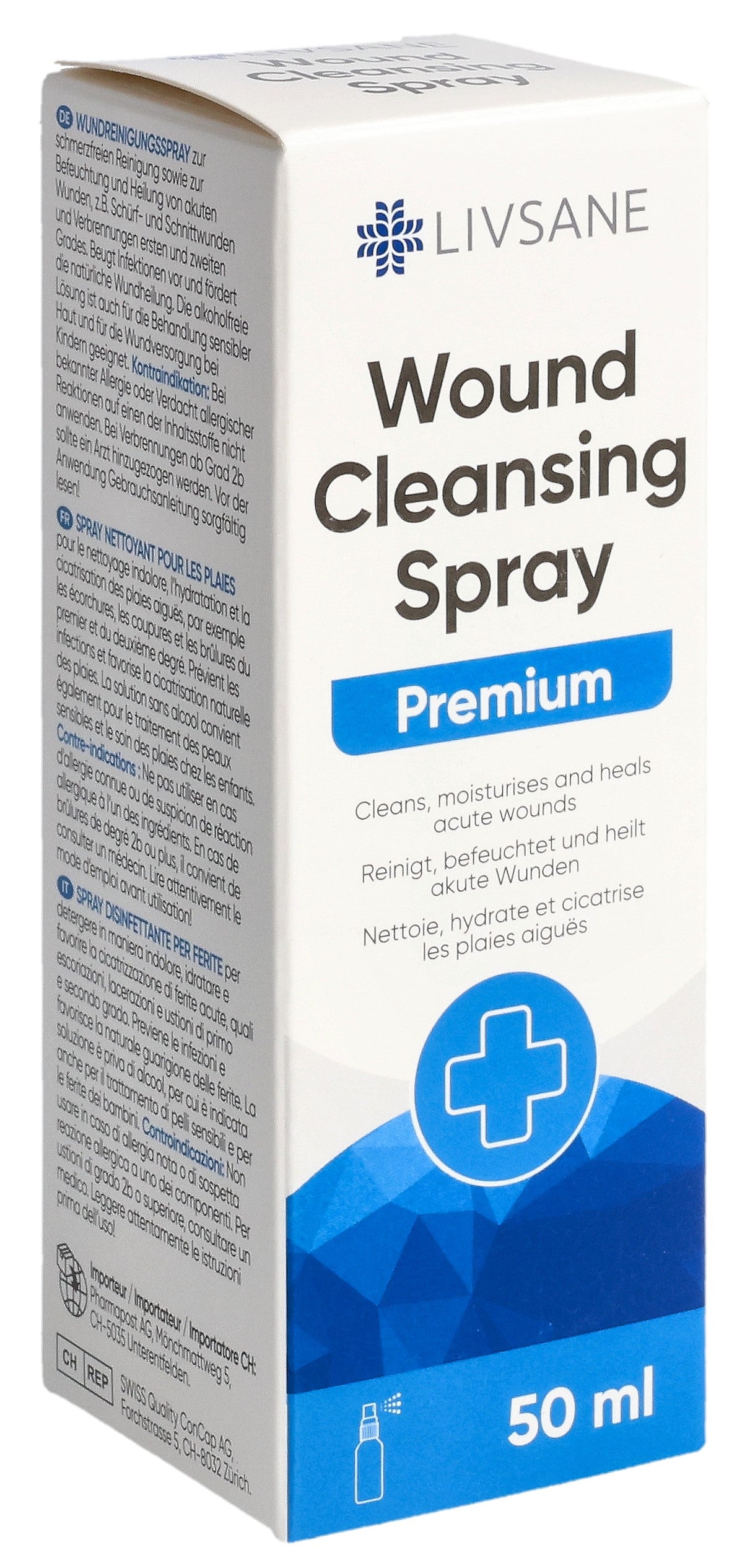 LIVSANE Spray Nettoyant Plaies Antiseptique 50 ml
