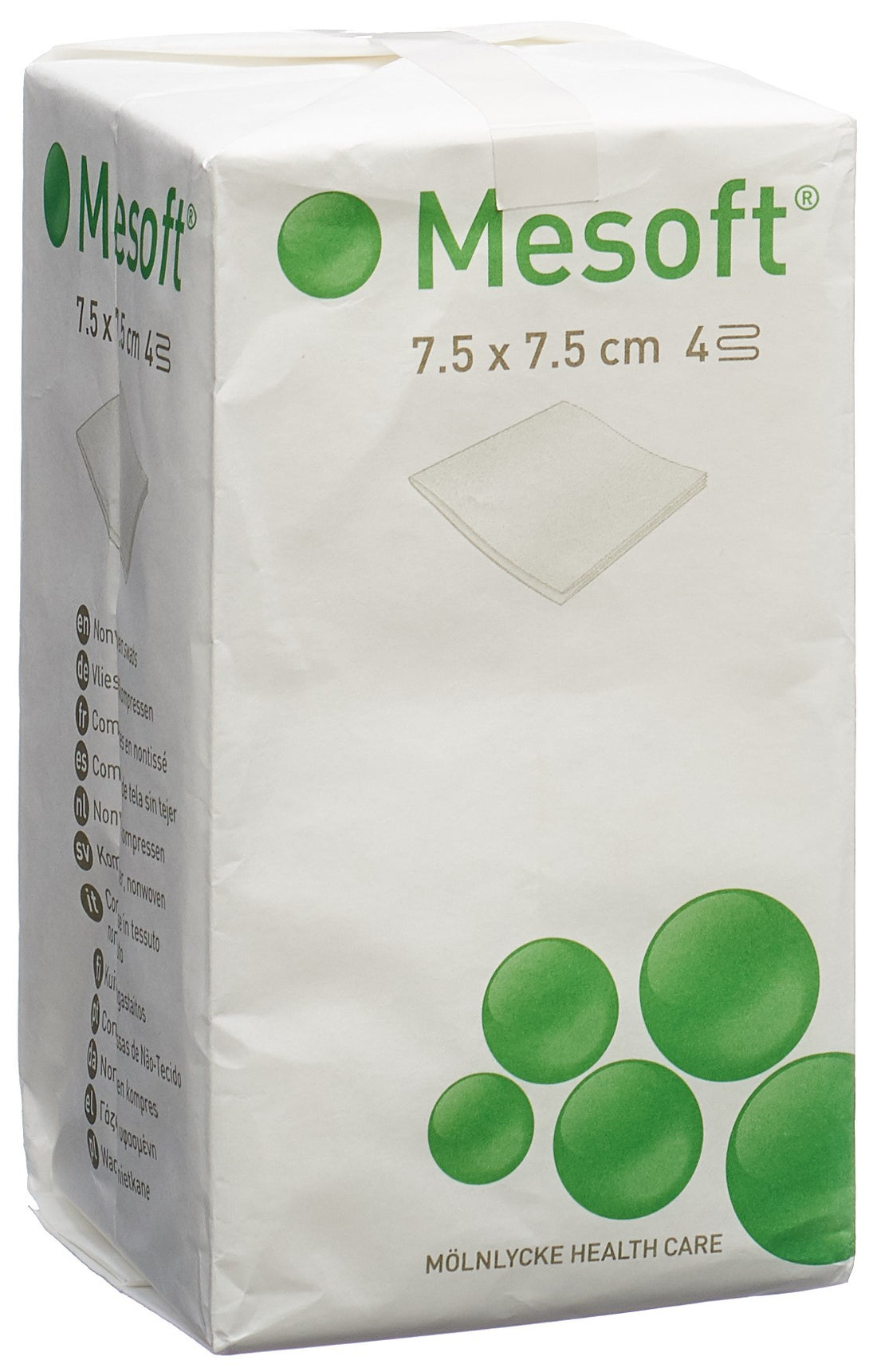 MESOFT NW Compresses Stériles 7.5x7.5cm | Lot de 100