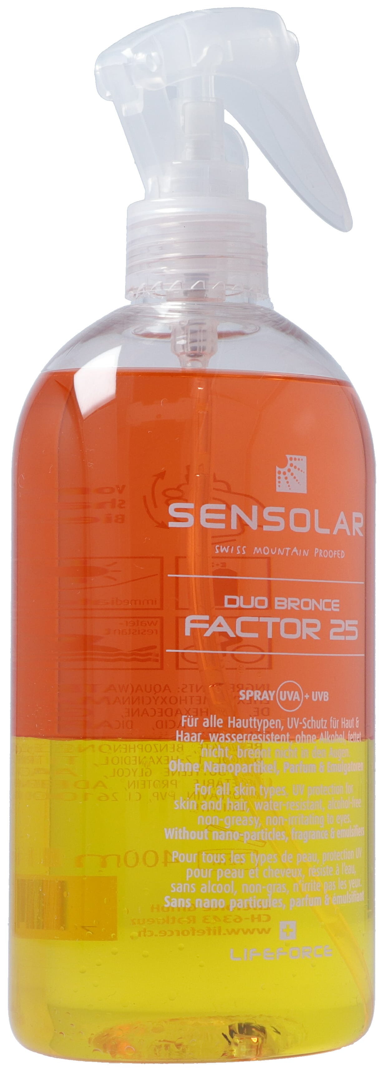 Sensolar Spray Solaire Émulsif IP25 Protection Douce | 400 ml
