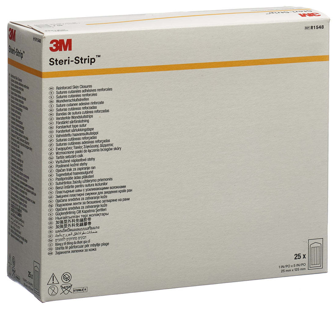 3M STERI STRIP 25x125mm blanc renfor n 25 x 4 pce