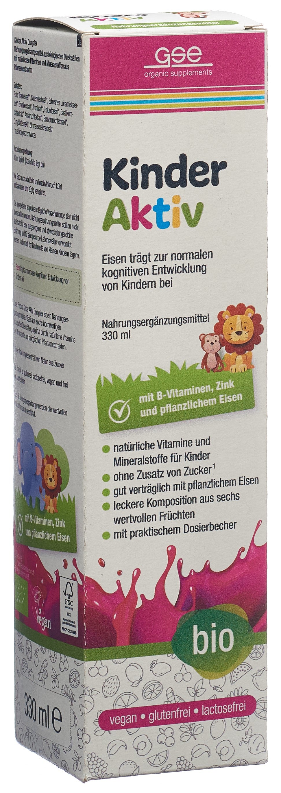 GSE Enfants Actif Complexe Liquide Bio 330 ml
