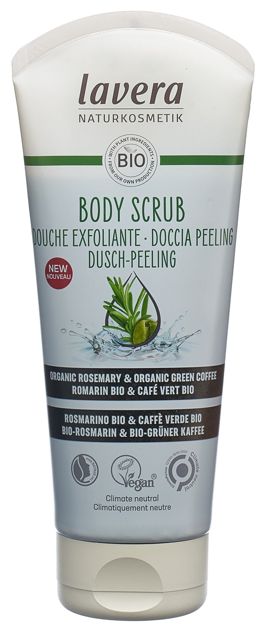 Lavera Douche Exfoliante Bio Rose &amp; Café 200 ml Peau Douce