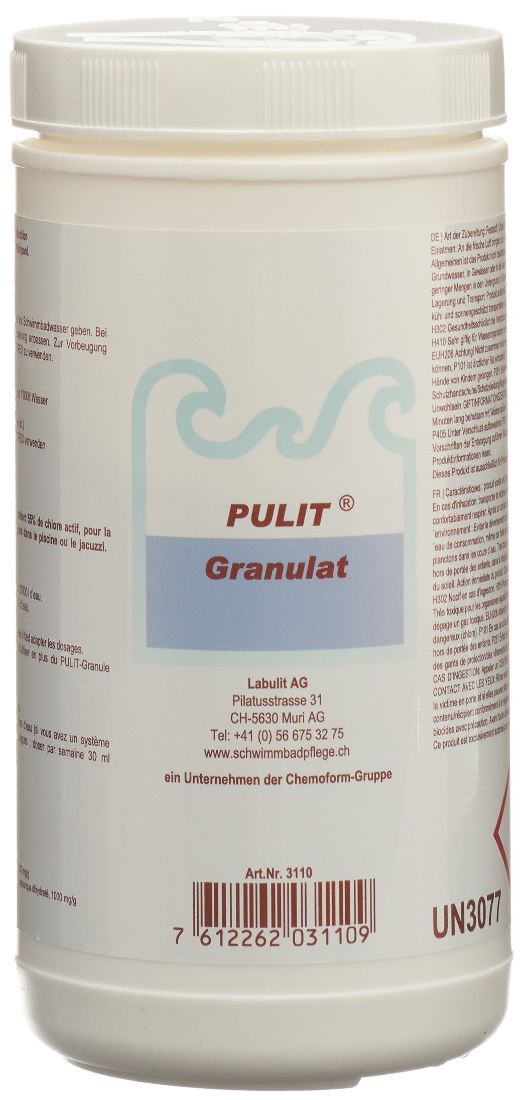 PULIT Granulés Chlore Désinfectant Piscine 1 kg