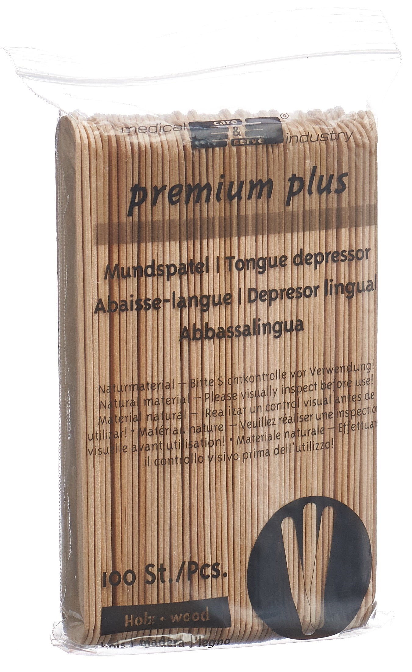 GRIBI Abaisse-Langue Bois 17x150mm Non Stérile 100 Pièces | Examen &amp; Diagnostic