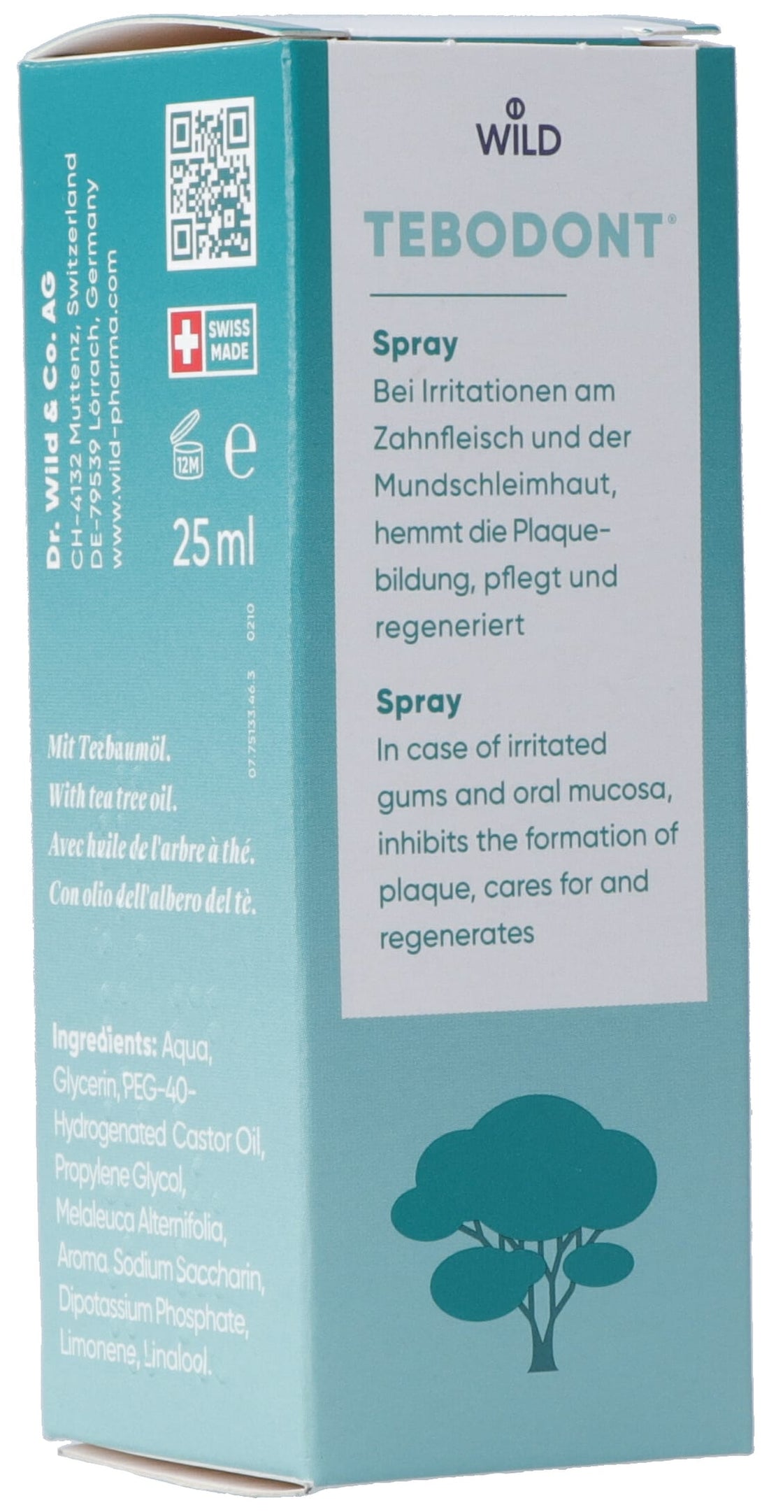 TEBODONT Bain de Bouche Antiseptique 25 ml | Haleine Fraîche