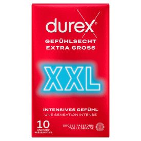 Durex Gefühlsecht XXL préservatifs confort | 10 pièces