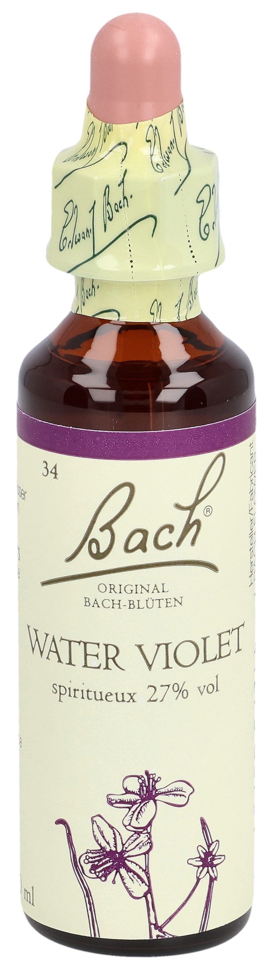 Fleurs de Bach Original Water Violet 34 Sérénité 20 ml