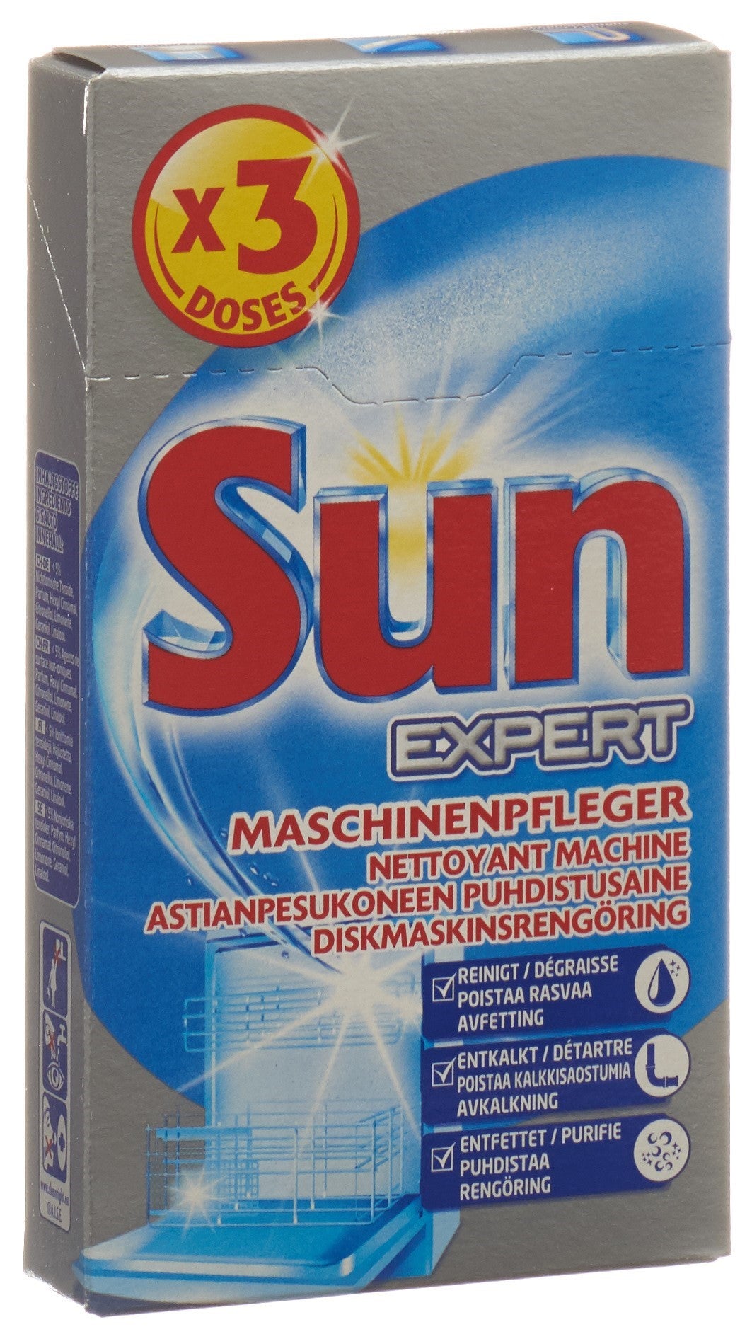 SUN Nettoyant Machine Détartrant Puissant | 3 x 40 g